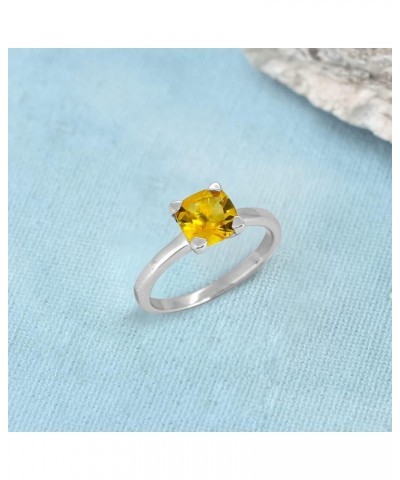 London Blue Topaz Citrine Black Spinel Larimar Ring Solid 925 Sterling Silver Gemstone Jewelry Citrine $16.10 Rings