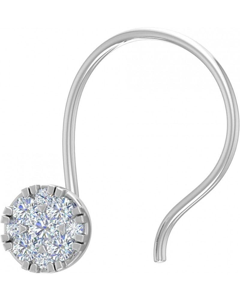 0.07 Carat Diamond Round Shaped Nose Pin in 14K Gold - IGI Certified White Gold $40.00 Body Jewelry