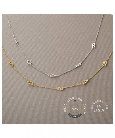 Sterling Silver Personalized Mini Letter Initials Necklace Silver - Initials (5) $22.87 Necklaces