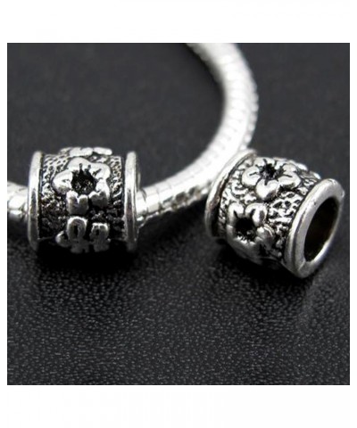 50pcs Tibetan Silver Tone Spacer Beads Fit European Charms Bracelet Ring Edges 50 PCS Model 15 $9.43 Bracelets