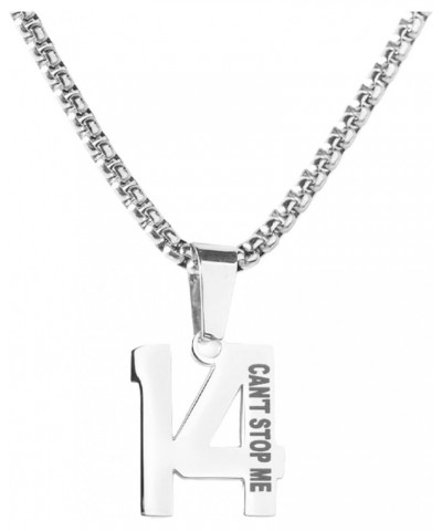 Custom Engraved Number Necklace - Personalized Stainless Steel Sports Chains 14 $35.74 Necklaces