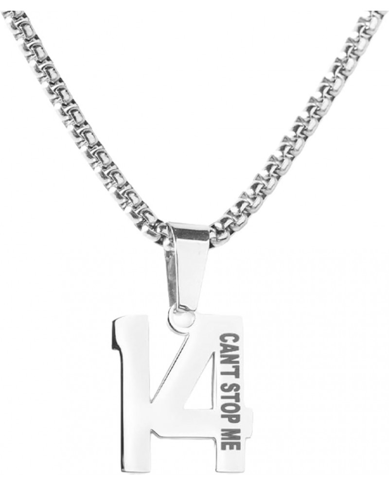 Custom Engraved Number Necklace - Personalized Stainless Steel Sports Chains 14 $35.74 Necklaces