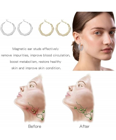 Lymphatic Earrings for Women on Prime Halolux Lymphvity Germanium Earrings Lymphatic Activity Hoop Earrings Acupressure Ear A...