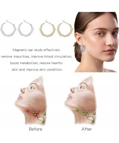 Lymphatic Earrings for Women on Prime Halolux Lymphvity Germanium Earrings Lymphatic Activity Hoop Earrings Acupressure Ear A...