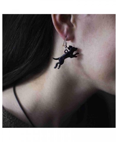 Enamel Black Lab Dock Dog Earrings $21.56 Earrings