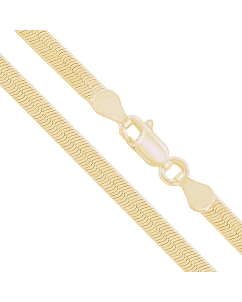 Real 10k Gold Herringbone Chain Necklace 10k 4.8mm Length 22 Inches $100.18 Necklaces