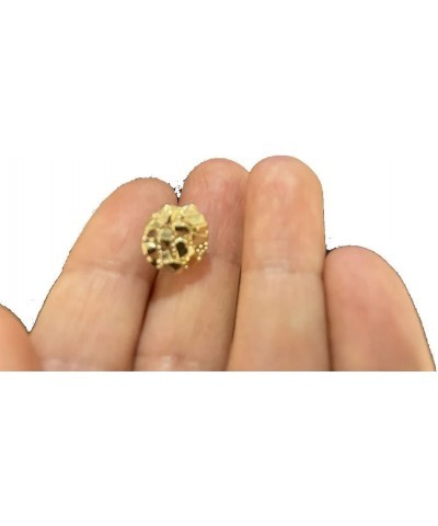 Unisex Rough Textured Cookie Nugget Stud Earing In Gold Plated round round $10.25 Earrings