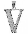 .925 Sterling Silver Initial Letters A-Z Charm Pendant 1.25 Inches V $15.89 Pendants