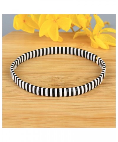 Tila Bead Bracelet Women Strand Bracelet Flat Bead Bracelet Handmade Stack Friendship Bracelet 2104B $9.40 Bracelets