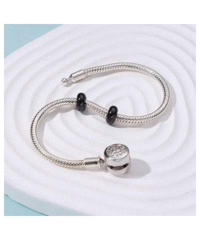 2Pcs 925 Sterling Silver Stopper Rubber Beads Charm for Pandora European Snake Chain Bracelet Black ( 2 pcs) $11.28 Bracelets