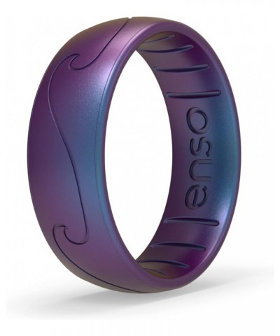 Etched Classic Silicone Rings - Comfortable and Flexible Design - 8mm Wide, 2.16 Thick Mermaid Waves 10 $24.29 Others