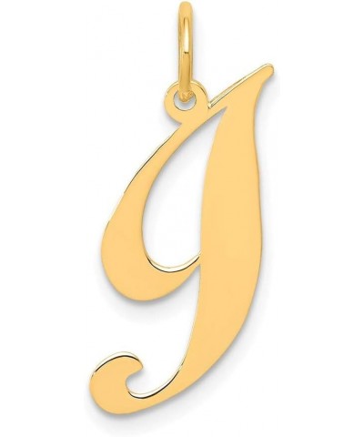 14K Yellow Gold Small Fancy Script Initial E Charm (Width 13 to 17) Initial I $50.52 Pendants