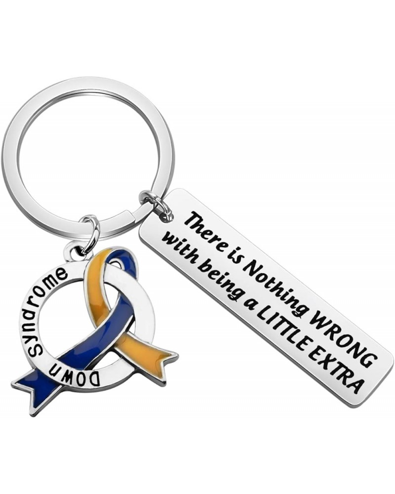 Down Syndrome Awareness Gift Down Syndrome Ribbon There Is Nothing Wrong With Being A Little Extra Keychain Little Extra Keyc...