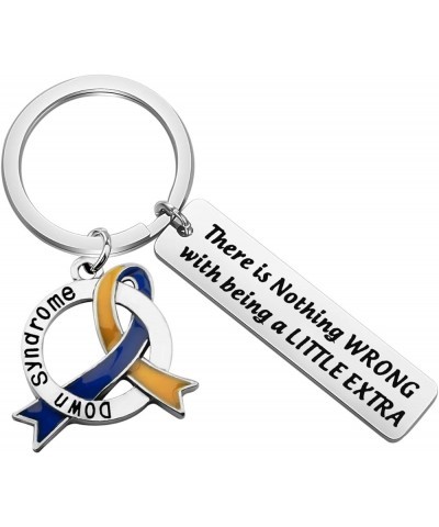 Down Syndrome Awareness Gift Down Syndrome Ribbon There Is Nothing Wrong With Being A Little Extra Keychain Little Extra Keyc...