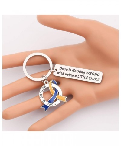 Down Syndrome Awareness Gift Down Syndrome Ribbon There Is Nothing Wrong With Being A Little Extra Keychain Little Extra Keyc...