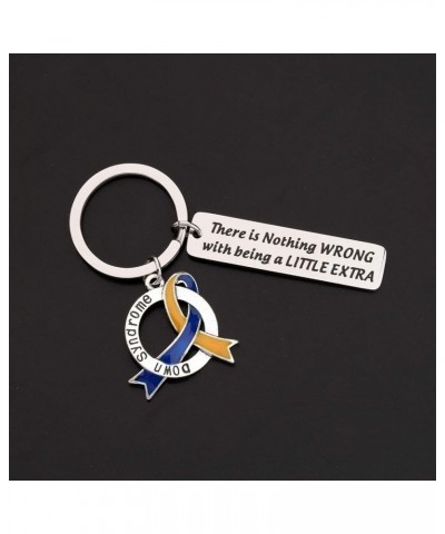 Down Syndrome Awareness Gift Down Syndrome Ribbon There Is Nothing Wrong With Being A Little Extra Keychain Little Extra Keyc...