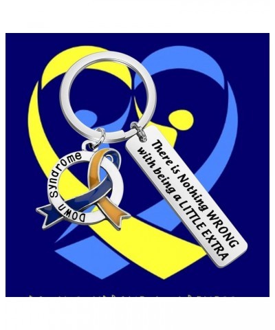 Down Syndrome Awareness Gift Down Syndrome Ribbon There Is Nothing Wrong With Being A Little Extra Keychain Little Extra Keyc...