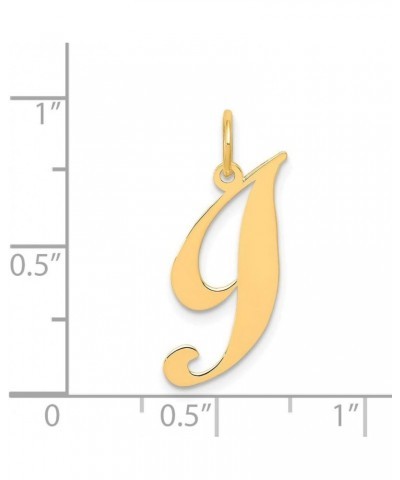 14K Yellow Gold Small Fancy Script Initial E Charm (Width 13 to 17) Initial I $50.52 Pendants