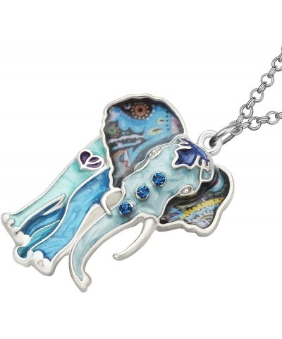 Signature Africa Wildlife Collection SUNRISE Jungle Safari Wild Elephant Enamel Pendant Necklace Navy $8.47 Necklaces