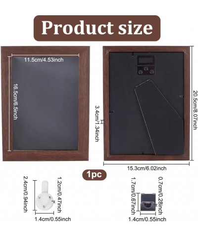 Wooden Pin Display Case 8.6x6.7x1.7inch Rectangle Wood Badge Presentation Box with Black Felt and Clear Window Jewelry Brooch...