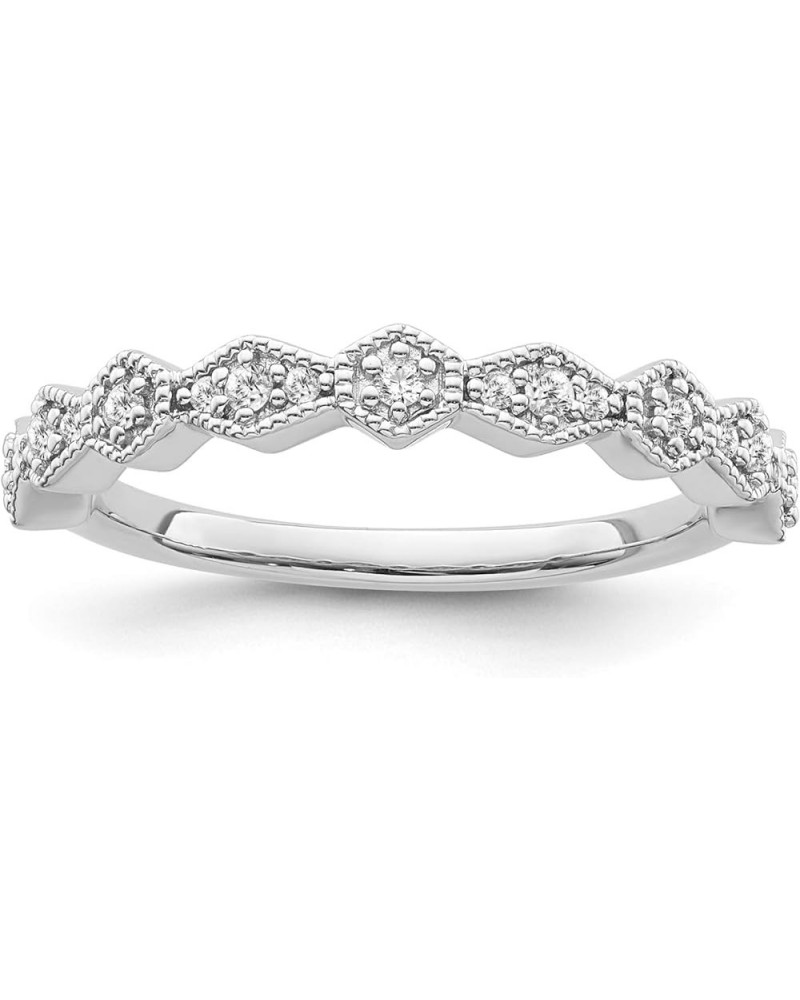 10K Gold or Silver Diamond Band Ring (1/8 cttw, I-J Color, I2-I3 Clarity) sterling-silver $46.20 Rings