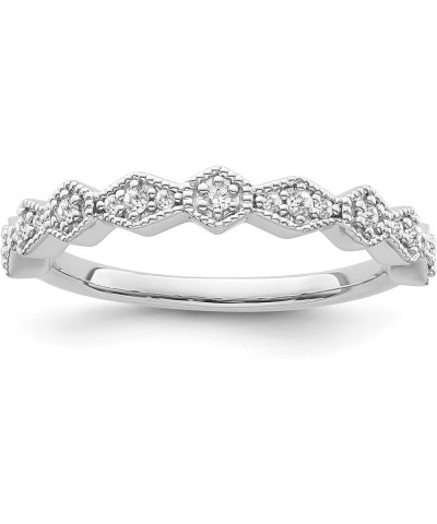 10K Gold or Silver Diamond Band Ring (1/8 cttw, I-J Color, I2-I3 Clarity) sterling-silver $46.20 Rings