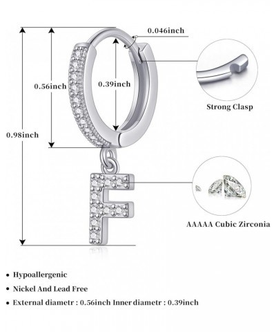 Small Huggie Hoop Initial Earrings for Women | Post Huggie Earring | Cubic Zirconia | Hypoallergenic | Gifts for Girls Kids W...