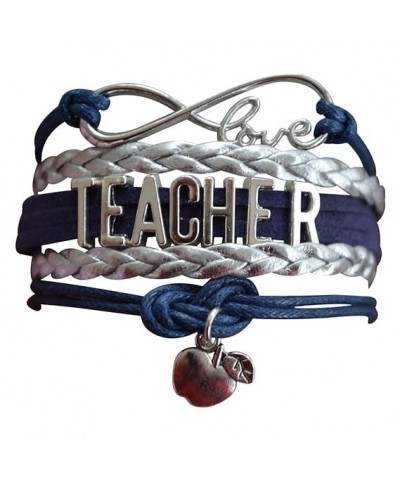 Teacher Bracelet-Teacher Gift for Women, Show Your Teacher Appreciation, Thank You Blue/Silver $8.09 Bracelets