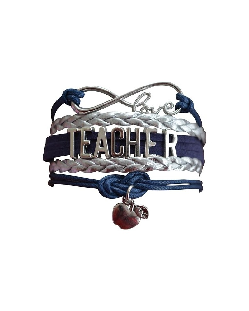 Teacher Bracelet-Teacher Gift for Women, Show Your Teacher Appreciation, Thank You Blue/Silver $8.09 Bracelets