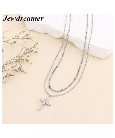 Cross Necklace for Women Cross Chain Necklace 14K Gold/Silver Plated Dainty Cross Necklace Anniversary Birthday Gifts for Wom...