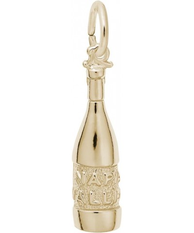 Napa Valley Wine Bottle Charm, Charms for Bracelets and Necklaces yellow gold plated silver $32.16 Bracelets