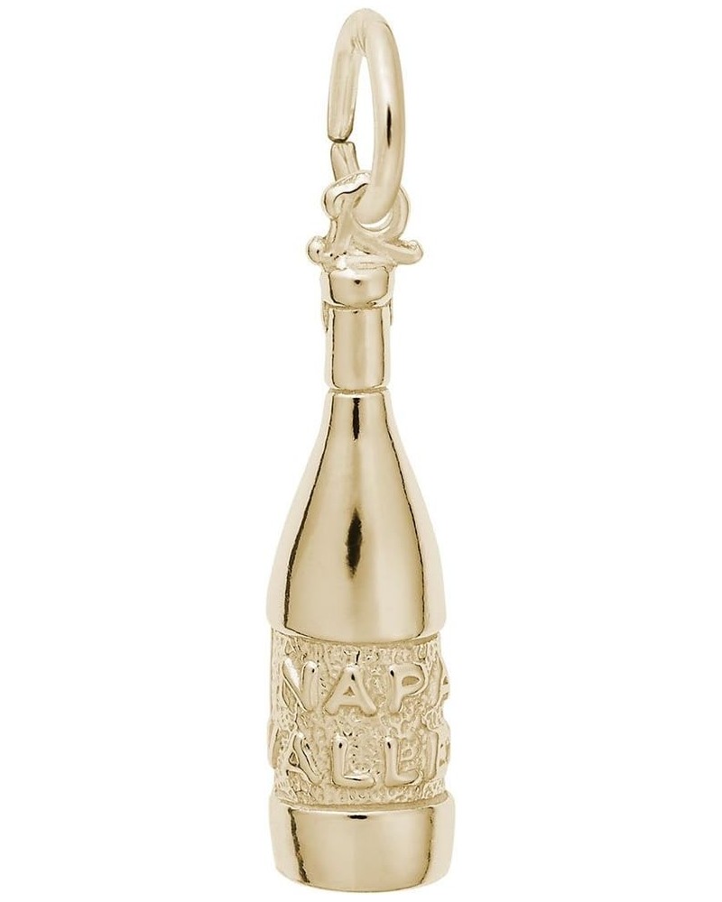 Napa Valley Wine Bottle Charm, Charms for Bracelets and Necklaces yellow gold plated silver $32.16 Bracelets