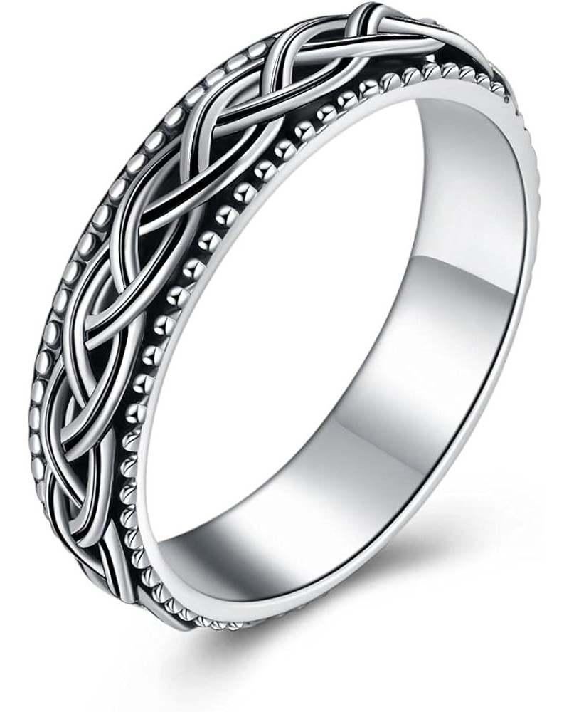 Fidget Ring Sterling Silver Spinner Ring for Women Celtic Knot/Sunflower/Daisy/Heart/Tree of Life Spinning Ring Fidget Jewelr...