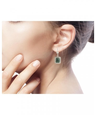 Artisan Handmade Jade Dangle Earrings Fair Trade Modern Green Silver Sterling Guatemala 'Modern Maya' $31.26 Earrings