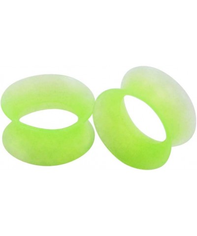 2 PC Extra Soft Silicone Flexible Ear Skin Tunnels Plugs Expanders Gauges Hollow Body Piercing 8G-25mm Green 14mm(9/16") $6.7...