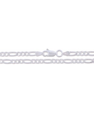 Sterling Silver Flat Figaro Chain 1mm-4.5mm Solid 925 Italy Link Women's Men's Necklace 3.4mm Length 28 Inches $15.84 Necklaces