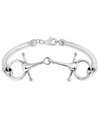 WithLoveSilver 925 Sterling Silver Double Horse bit Equestrian Link Bracelet $29.90 Bracelets