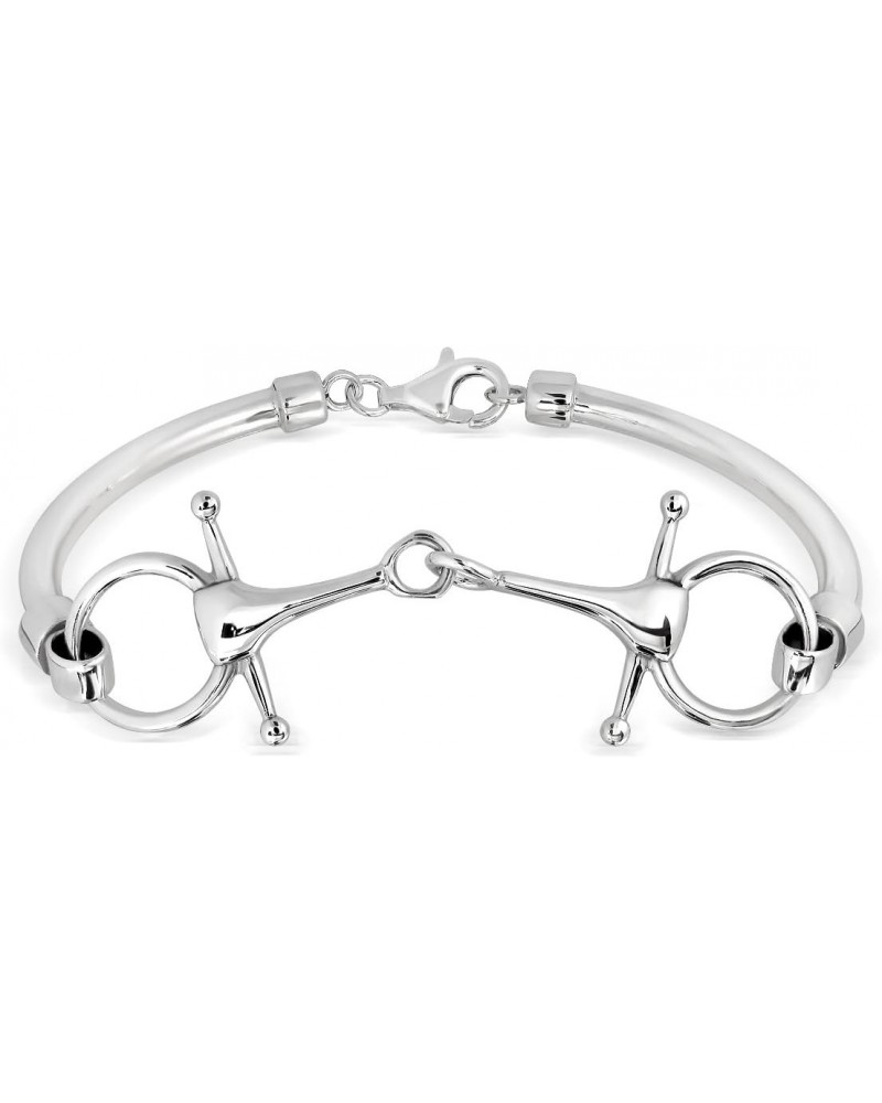 WithLoveSilver 925 Sterling Silver Double Horse bit Equestrian Link Bracelet $29.90 Bracelets