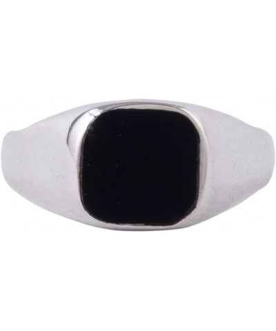 Black Onyx Signet Ring in 925 Sterling Silver for Men and Women, Unisex Handmade Jewelry $12.17 Rings