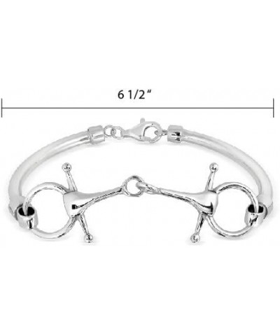 WithLoveSilver 925 Sterling Silver Double Horse bit Equestrian Link Bracelet $29.90 Bracelets