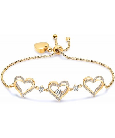 Cremation Jewelry Heart Urn Bracelet for Ashes for Women Girls Cremation Link Memorial Bracelet Gold-White $12.25 Others