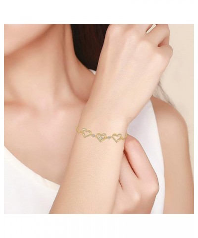 Cremation Jewelry Heart Urn Bracelet for Ashes for Women Girls Cremation Link Memorial Bracelet Gold-White $12.25 Others