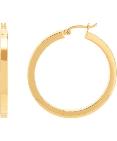 'Rise and Shine' Tube Hoop Earrings Yellow $22.00 Earrings