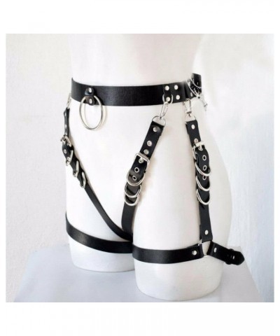 Punk Black Waist Chain Belt Leather Body Harness Leg Garter Belts Body Chains Leggings Jewelry Accessories for Women Black-6 ...