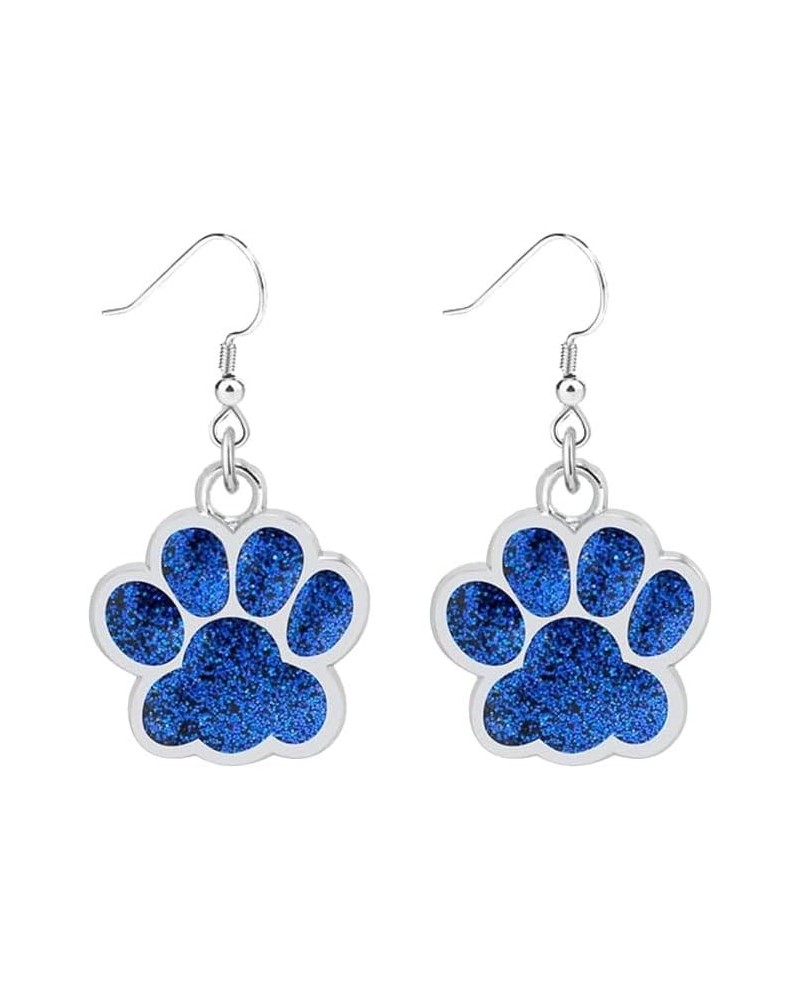 Paw Print Earrings for Women Girls Sterling Silver Dog Paw Earrings Cute Bear Claw Print Earring Puppy Paw Drop Dangle Earrin...