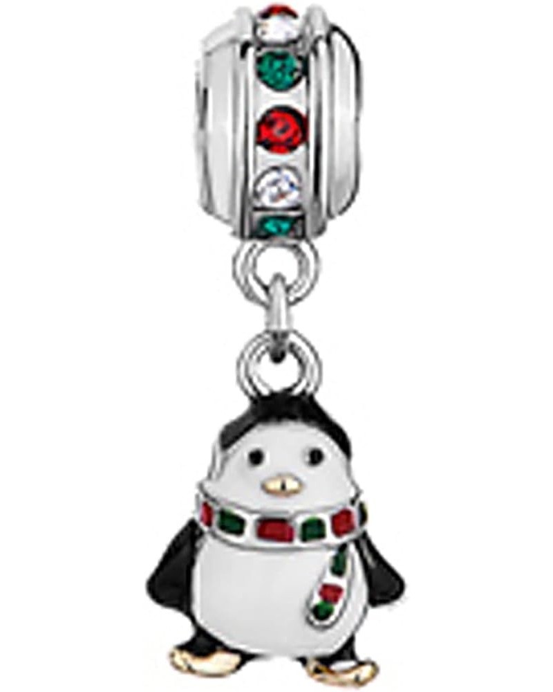 Snowflake Snowman Penguin Ginger Candy Cane Christmas Charm fits Pandora Moments Bracelets Winter Daughter Mom Granddaughter ...