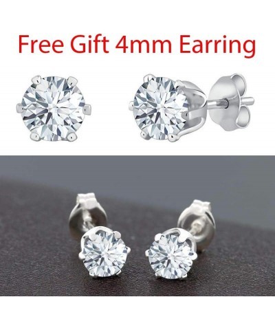 .925 Sterling Silver Jewelry Puppy Dog Cat Pet Paw Print Drop & Dangle Earrings For Women White $23.39 Earrings