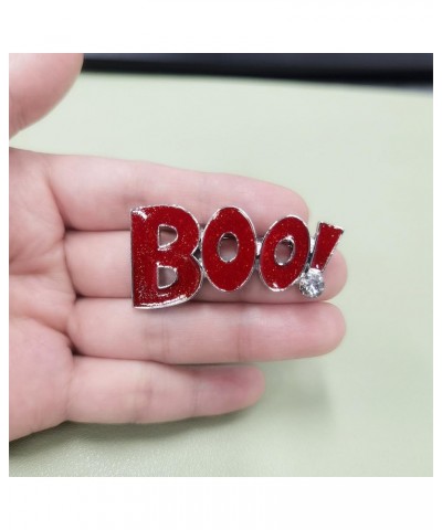 Enamel Boo Halloween Brooch Pin for Women Girls Men Fashion Cute Ghost Demon Round Rhinestone Brooches Badges Lapel Pins Fun ...