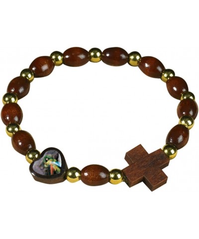 Divine Mercy Heart Bead Rosary Bracelet, 7 Inch $8.63 Bracelets