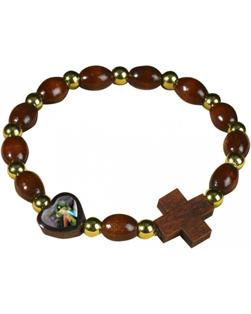 Divine Mercy Heart Bead Rosary Bracelet, 7 Inch $8.63 Bracelets